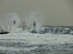 Weeralarm, windkracht 12, Oosterscheldekering gesloten, kortom: Ideaal testweer!